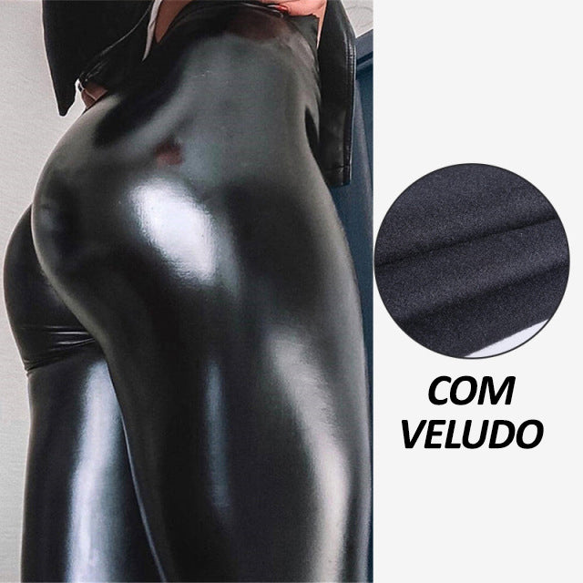 Calça Legging Preta Flanelada