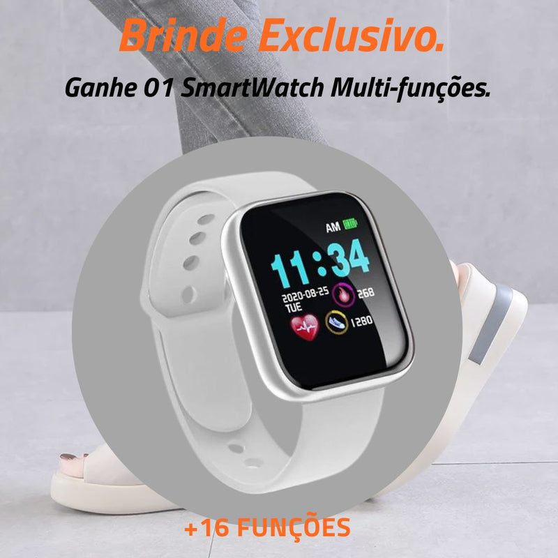 Sandália Anatômica Plus Confort + SmartWatch Multi-Funções - Brinde